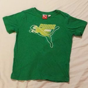 Boys green puma sport t-shirt